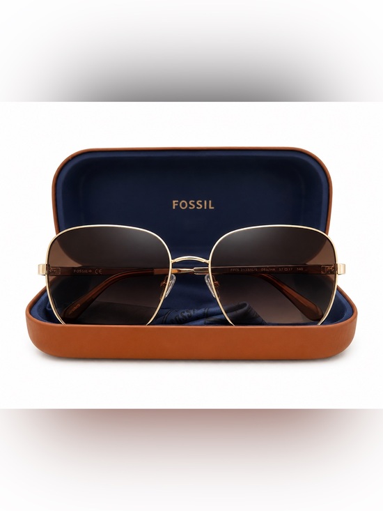Fossil Accessories - Fossil Billie FOS 2133/G/S Gold Havana Brown Gradient Sunglasses w/ Case
